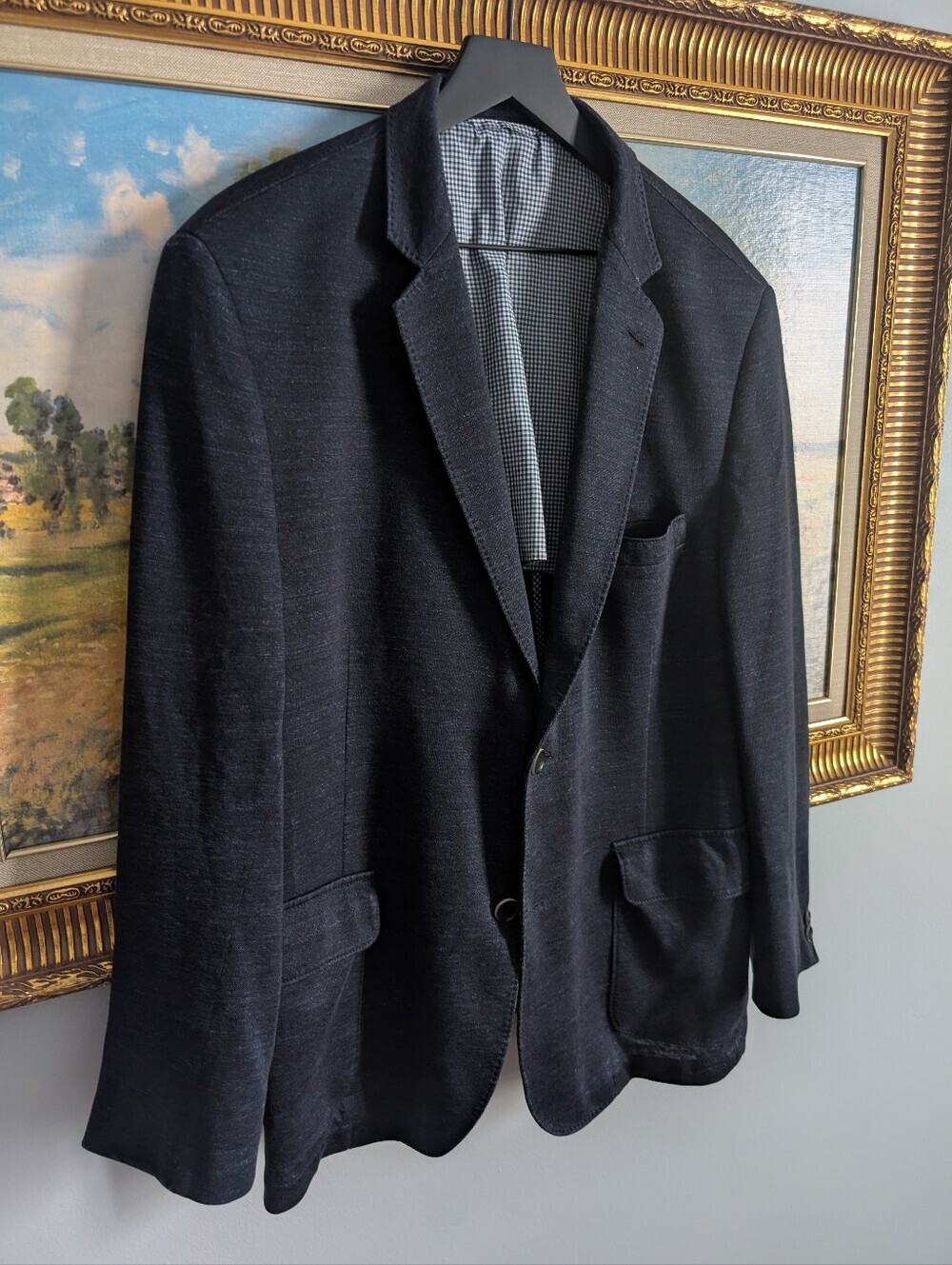 Flynt Linen Navy Blazer 44R